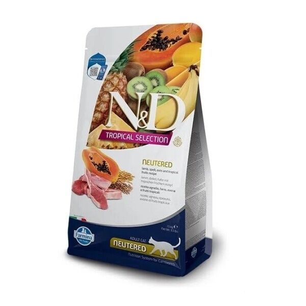 Nd Cat Tropıkal Selectıon Lamb Neutered 1,5 Kg