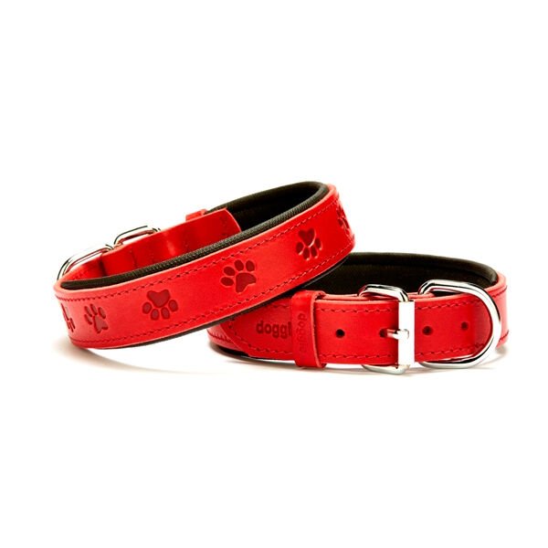 Konfor Deri Pati Desenli Boyun Tasması Kırmızı 3,5x52-60cm Sbt3536lred