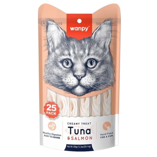 Wanpy Ton&Somon 25*14 gr Krema Kedi Ödülü RAC-052