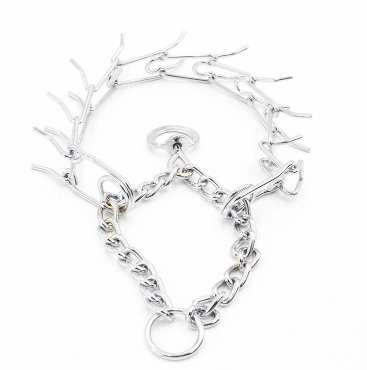 Dikenli Boğmalı Zincir Tasma Kromkaplama 3,5x55cm Spıkey55chromeplated