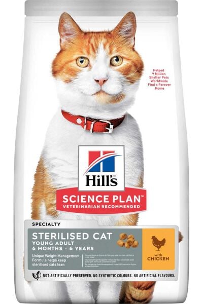 Hills Science Plan Sterilised Kısırlaştırılmış Tavuklu Kedi Maması 1.5Kg
