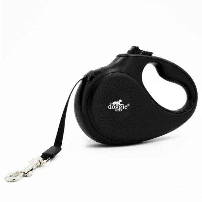 Doggie Otomatik Uzatma Tasması Master Seri Siyah 50kg/5mt Outb50lblack