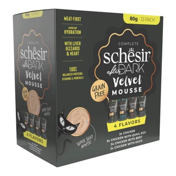 Schesir Et Suyunda Karışık Lezzetler Pouch Yetişkin Kedi Maması 12x80gr