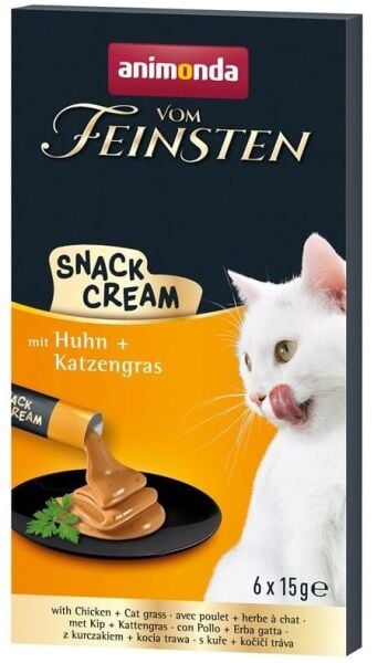 Animonda Snack Carny Tavuklu & Kedi Otlu Kedi Kreması 6x15 gr