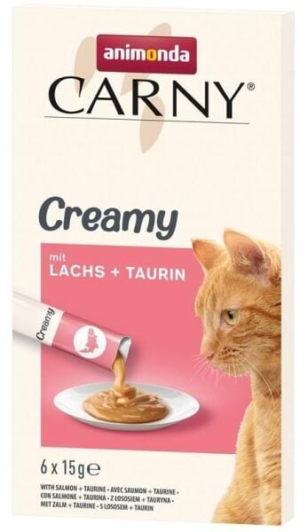 Animonda Snack Carny Somonlu & Taurinli Kedi Kreması 6x15 gr