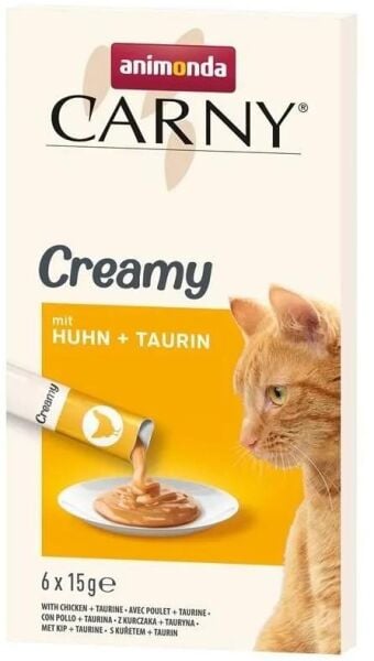Animonda Snack Carny Tavuk & Taurin Kedi Krema Ödül 6x15 gr