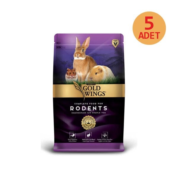 Gold Wings Premium Kemirgen Yemi 1 Kg x 5 Adet