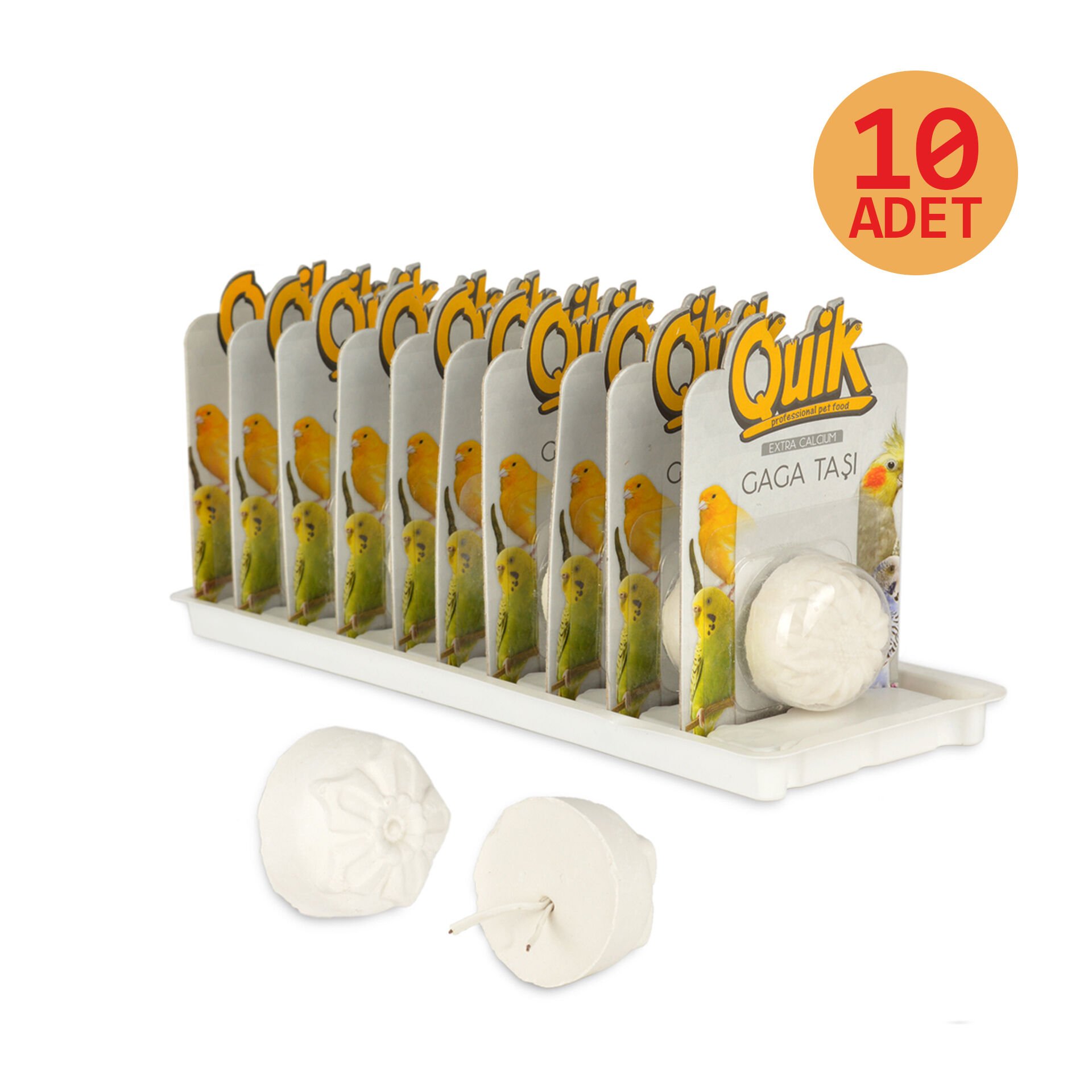 Quik Kuşlar İçin Ekstra Kalsiyumlu Gaga Taşı 10'lu