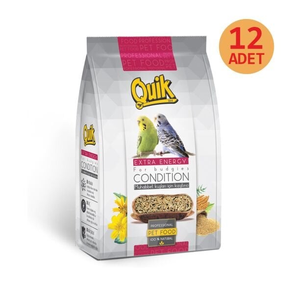 Quik Muhabbet Kuşu Kızıştırıcı Yemi 150 gr 12 Adet