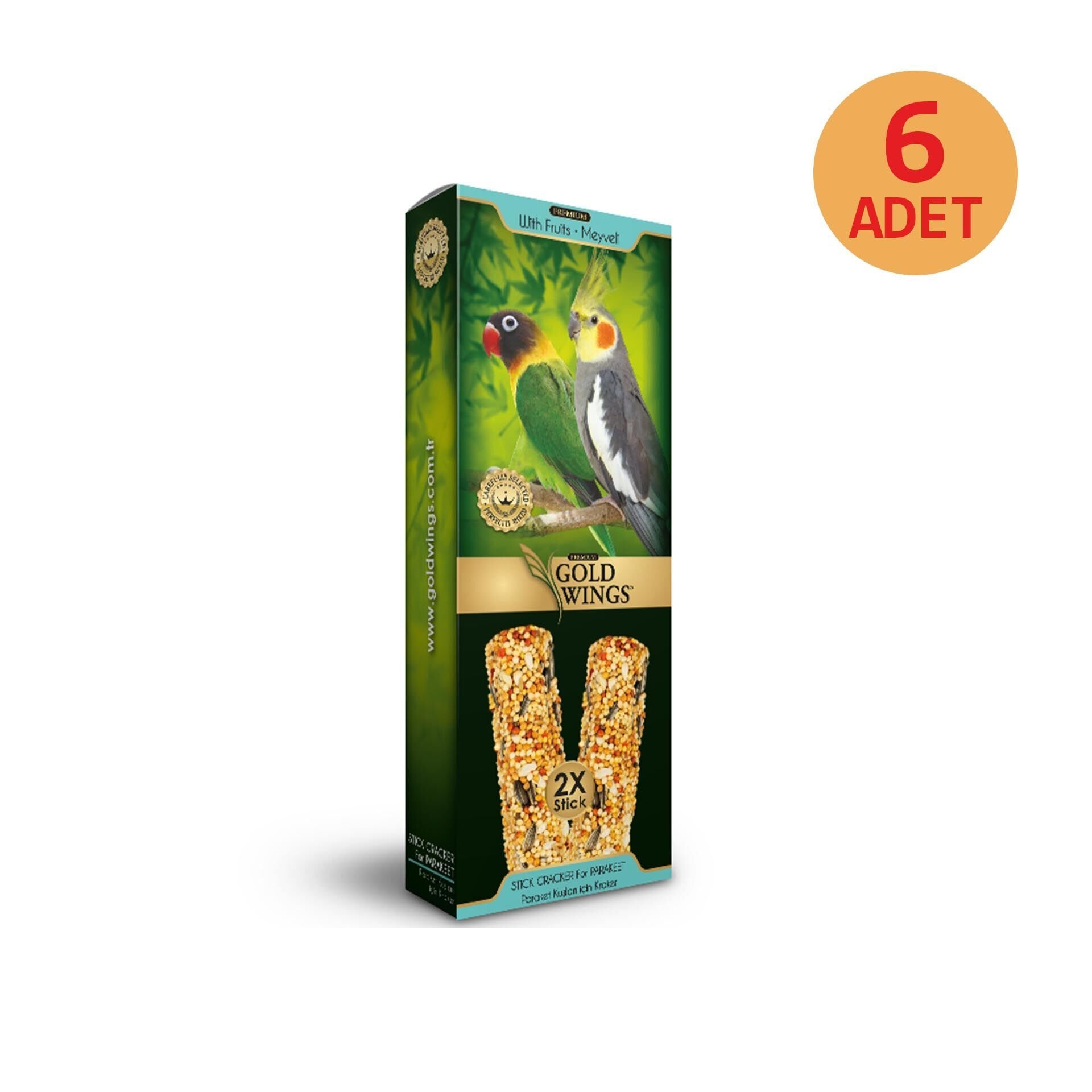 Gold Wings Premium Meyveli Paraket Krakeri 2 li 6 Adet