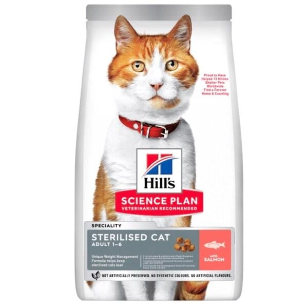 Hills Sterilised Kısırlaştırılmış somon Balıklı Kedi Maması 15 kg