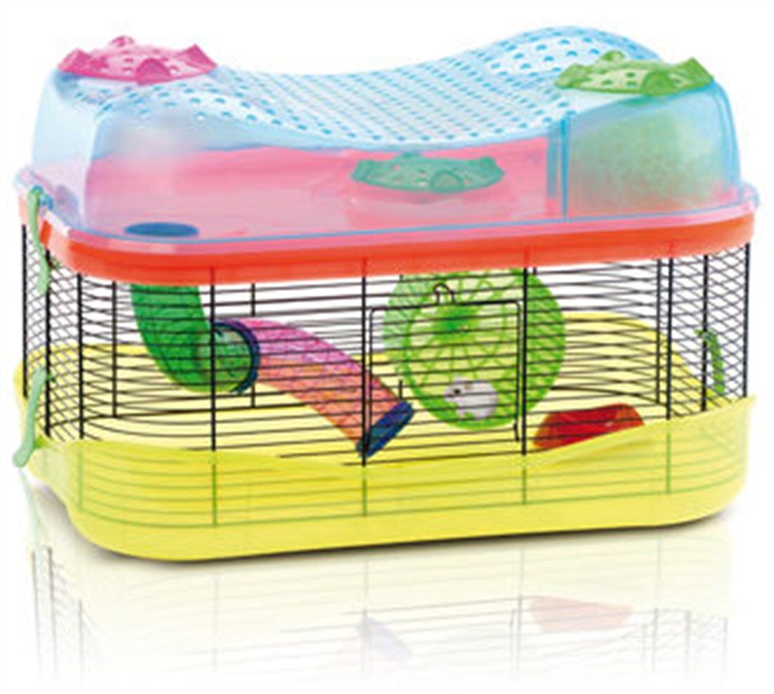 Imac Fantasy Hamster Kafesi Pembe Mavi 58x38x39cm
