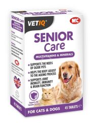 VetIQ Senior Care İleri Yaş Köpekler İçin Vitamin Mineral Takviye 45 tablet
