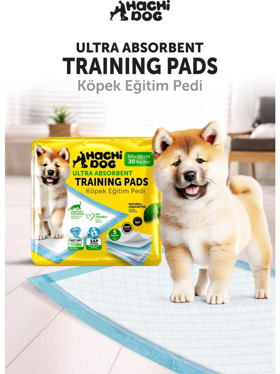 Hachıdog Hyvn Alş Pedı Sarı Paket 60x90