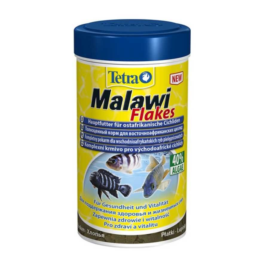 Tetra Malawi Flakes Malawi Gölü Cichlidleri için Pul Balık Yemi 250 ml