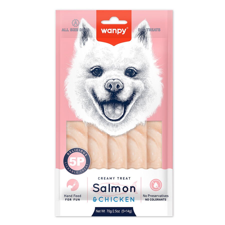 Wanpy Somonlu Tavuklu 12Li Krema Kopek Odulu 5x14Gr Pıwp-050