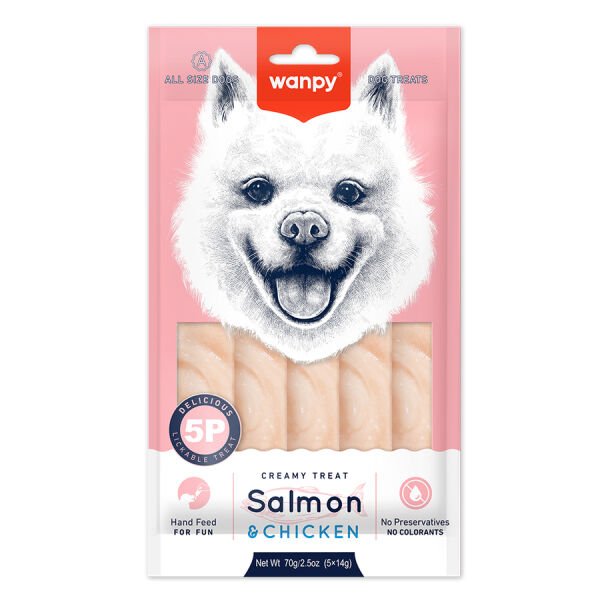 Wanpy Somonlu Tavuklu 12Li Krema Kopek Odulu 5x14Gr Pıwp-050