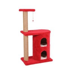 Cathause İki Yuvalı Tırmalama 103 Cm Kırmızı