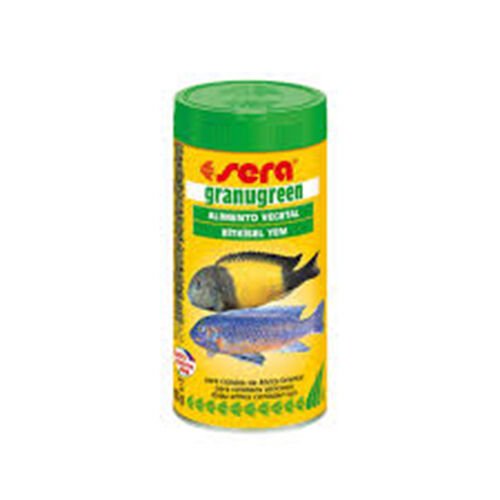 Sera Granugreen Cichlid Türü Balıklar için Bitkisel Granür Yem 250 ml