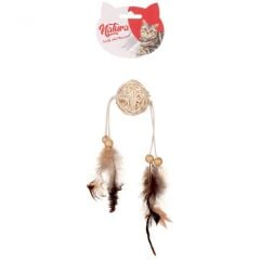 Natura Uzun Tüylü Bambu Top Kedi Oyuncak 25 cm