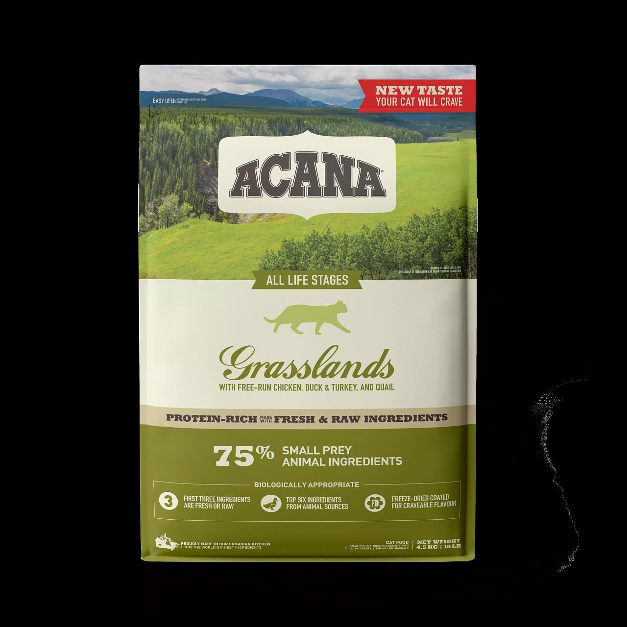 Acana Grasslands Tavuklu, Ördekli ve Hindili Tahılsız Kedi Maması 4,5kg