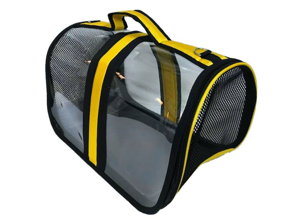 Bacco Milano Kedi Köpek Şeffaf Taşıma Çantası Sarı