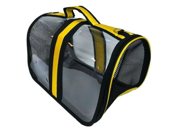 Bacco Milano Kedi Köpek Şeffaf Taşıma Çantası Sarı
