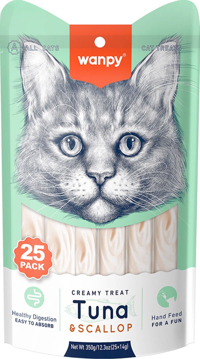 Wanpy Ton&Deniz Taraklı 25*14 gr Krema Kedi Ödülü RAC-051