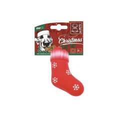 M-Pets Chrıstmas Red Stockıng Köpek Oyuncağı 13cm