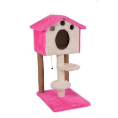 Cathause Kedi Merdivenli Kulube 98 Cm Pembe