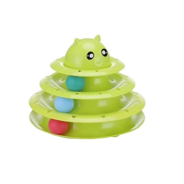 Harry Yaya Üç Katlı Kedi Başlı Toplu Kedi Oyun Kulesi