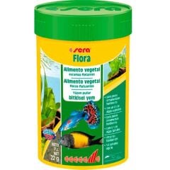 Sera Flora Tropikal ve Cichlid Balık Türleri için Bitkisel Pul Yem 100 ml