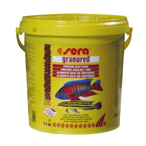 Sera Granured Cichlid Balıkları için Etçil Balık Yemi 10 lt Kova