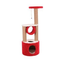 Cathause Oval Yuvalı Katlı Tırmalama 112 Cm Kırmızı