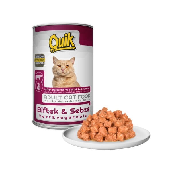 Quik Biftek-Sebze kedi Konservesi