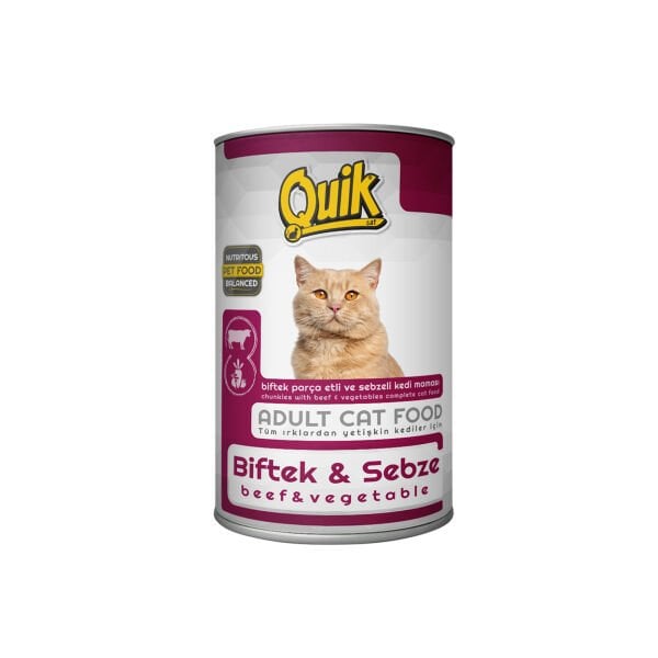 Quik Biftek-Sebze kedi Konservesi
