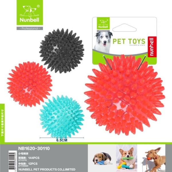 Nunbell Suda Batmaz Termoplastik Kirpi Top Köpek Oyuncağı 5 cm