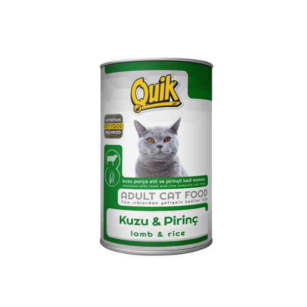 Quik Kuzu Etli-Pirinç kedi Konservesi 415 gr