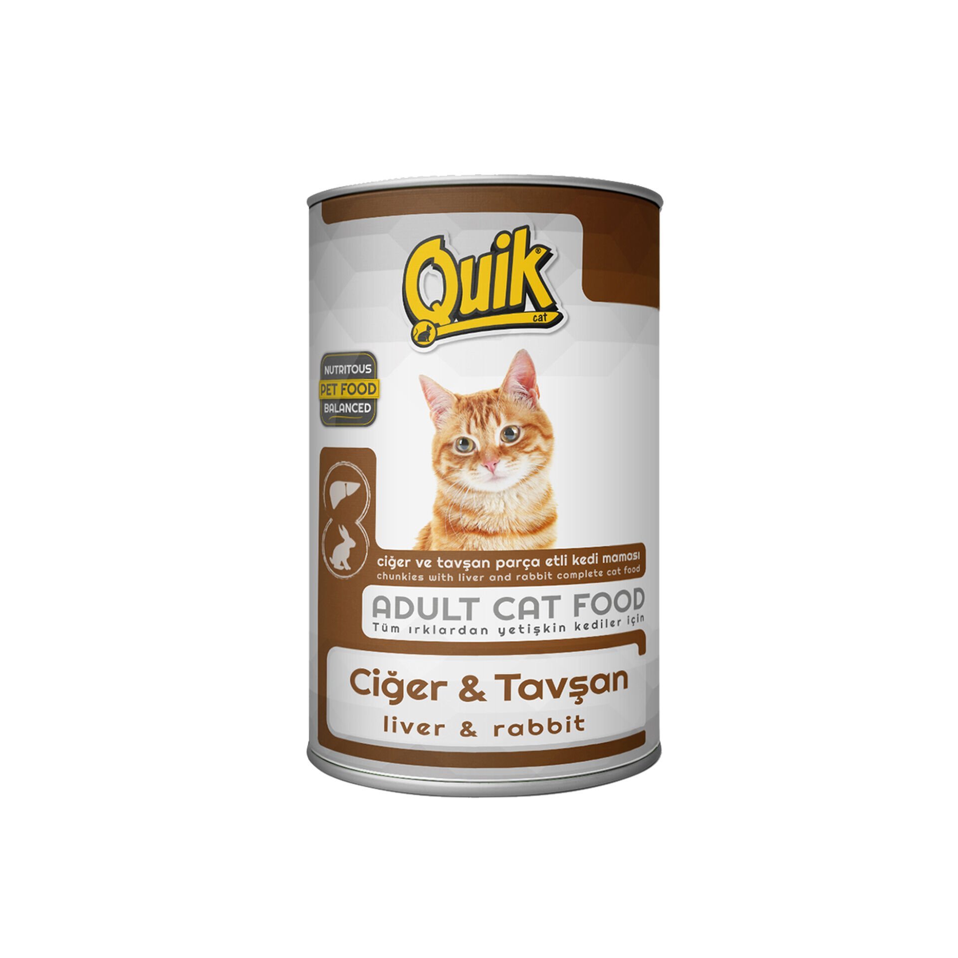 Quik Ciğer-Tavşan kedi Konservesi 415 gr