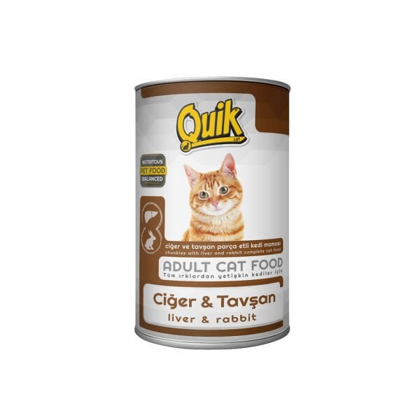 Quik Ciğer-Tavşan kedi Konservesi 415 gr
