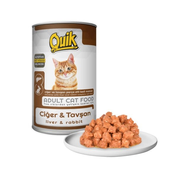 Quik Ciğer-Tavşan kedi Konservesi 415 gr