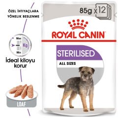 Royal Canin Sterilised Kısılaştırılmış Köpekler İçin Pouch Konserve 85 Gr