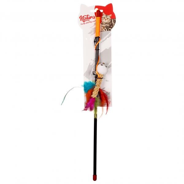 Natura Dental Tüylü Kuş Kedi Olta Oyuncak 45 cm