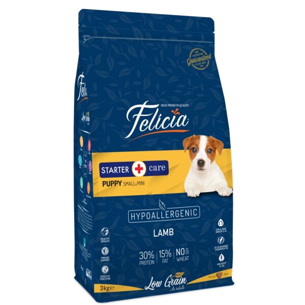 Felicia Az Tahıllı Yavru Kuzulu Small/Mini HypoAllergenic Köpek Maması 3 Kg