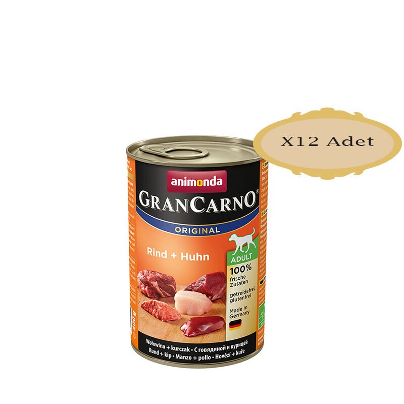 Animonda Gran Carno Sığır&Tavuk Köpek Konserve 400 Gr X 12 Adet