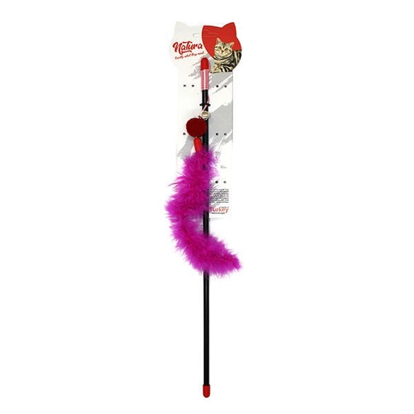 Natura Uzun Peluş Tüylü Kedi Olta Oyuncak 45 Cm