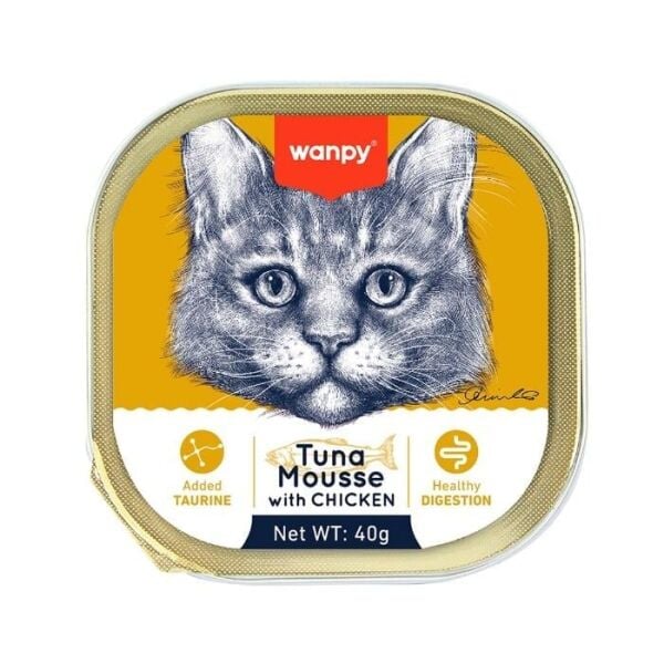 Wanpy Kedi 40g Ton Balıklı & Tavuklu Alutray Yaş Maması