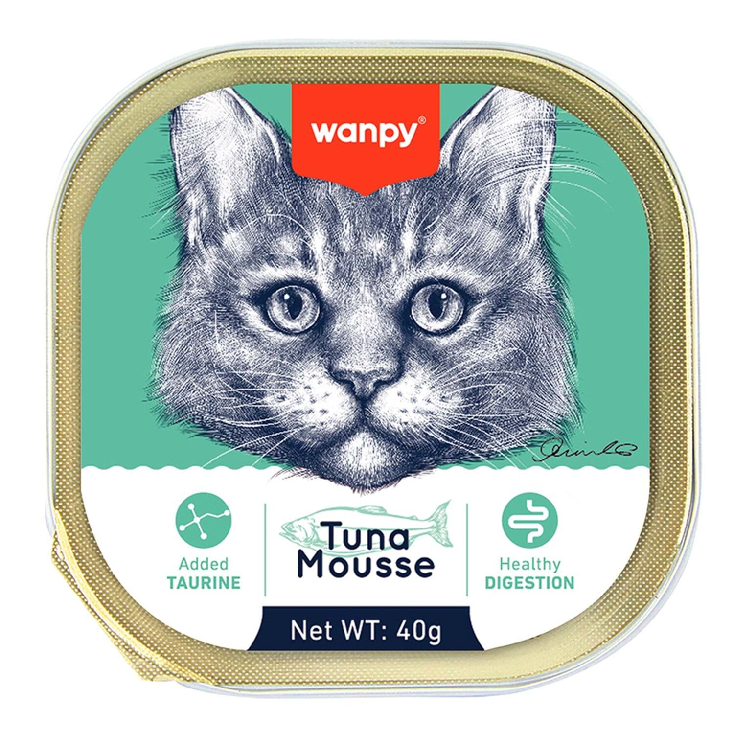 Wanpy Kedi 40g  Ton Balıklı Alutray Yaş Maması