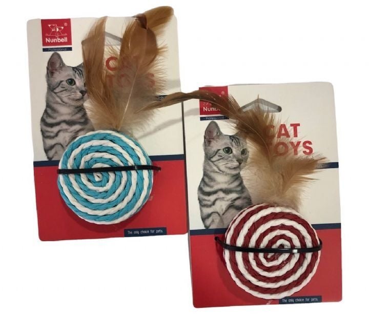 Nunbell Daire Şeklinde Örgü Kedi Oyuncağı