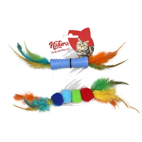 Natura Plastik ve Toplu İkili Diş Kaşıma Kedi Oyuncak